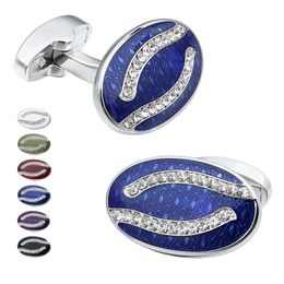 HAWSON Brands Luxury Crystal 6 Colours Cufflinks Party Gift