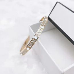 Luxury Fashion bangle Screwdriver Bracelet Starry Double Row Full of Diamond Temperament Jewelry Comes with Exquisite Packaging Gift Box