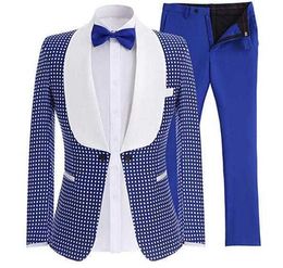 Custom Made Two-Piece One Button Blazer Wool Royal Blue Business Gentle Men Suits Prom Suits For Men Wedding Best Man Tuxedo X0909