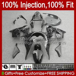 Injection Mould Fairings For KAWASAKI NINJA ZX9 R ZX 9R 9 R 900 CC 98-99 Bodywork Kit 17No.49 ZX900 ZX9R 98 99 00 01 ZX-900 900CC ZX-9R 1998 1999 2000 2001 OEM Body silvery grey