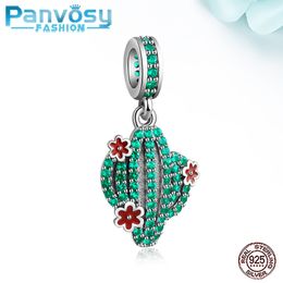 New Pendant Cactus Beads 100% 925 Sterling Silver Fit Charms Silver 925 Original 2020 Accessories For Women Diy Jewellery Making Q0531