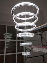 2021 Luxury Modern Chandelier Lighting Large Stair Light LED Crystal Lamp For Home Decoration Lighting Fixtures