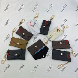 L Designer patterns key pouch coin purse wallet designers wallets purses card holder moneybag leather mini bag for men women 8 Colours A211