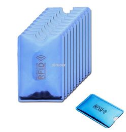 Xiruoer Blue Anti Rfid Card Holder NFC Blocking Reader Lock Id Bank Card Holder Case Protection Metal Credit Card Case Aluminium Foil SLeeve 1000pcs