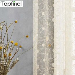 Topfinel Bird Nest Modern Window Sheer Curtain for Kitchen Living Room the Bedroom Finished Blinds Tulle for Windows Fabric 210712