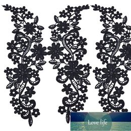 Elegant Crochet Lace Embroidery Floral Neckline Collar Sewing Applique Black DIY Apparel Sewing & Fabric Patches Factory price expert design Quality Latest Style