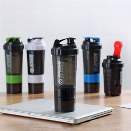 500ml whey protein shakefitness Gym drinking Multi-color Plastic Water Mixing Shaker Water Bottle