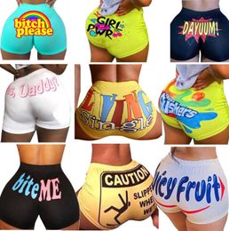 Desinger Women Shorts Letter Printed Sexy Fashion Sports Booty Shorts Mini Yoga Pants Sexy Workout Clothes DHL 835