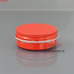 Freee shipping 30g red Aluminium jars, 30ml metal cream jar, 1 oz tin, cosmetic container canisterhigh quatity