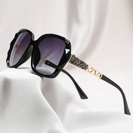 Large Frame Polarized Sunglasses Women's Anti Ultraviolet Trend Sunglasses Round Face Driving Eyewear