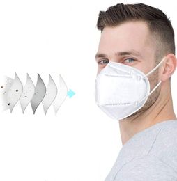 -Maschera monouso Filtrazione protettiva 5-Ply contro l'inquinamento atmosferico antipolvere Cover per gli uomini Donne Maschere di sicurezza per adulti