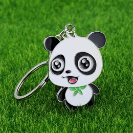 2021 New Cute Panda Keychains Cartoon Keyring Gift Backpack Pendant Keyholder Accessories