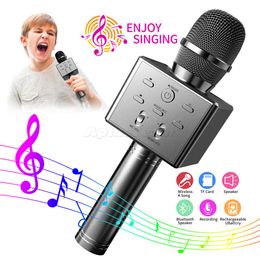 K8 Wireless Bluetooth Karaoke Microphone Aluminium Alloy Handheld Multifunction 3 Louder Speakers Audio Mobile Phone Singing With Retail Box