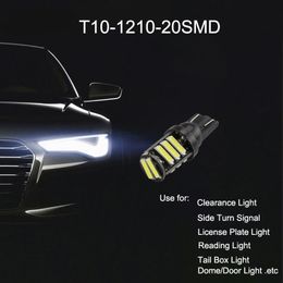 50Pcs/Lot White T10 W5W Wedge 7020 Chips 11SMD LED Bulbs 168 194 921 2825 Clearance Lamps Dome Licence Plate Light 12V