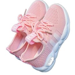 EOSNYX 2021 New Children Shoes Kids Casual Shoes Fashion Breathable Knitting Soft Bottom Flat Non-Slip Baby Boys Girls Sneakers G1025