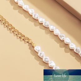 Temperament Retro Single Layer Imitation Pearl Waist Chain Sexy Personality Metal Hollow Chain Belt European And American Jewelr