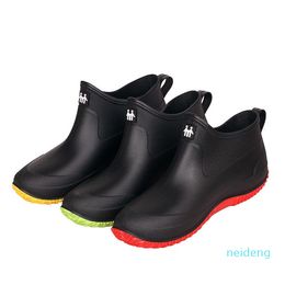 Boots 2021 Rain Women's Short Summer Men Low Top Rubber Shoe Cover Anti-slip Waterproof Shoes Outdoor Adult 35-44 30210