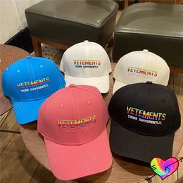 Casual Embroidery Baseball Caps Men Women High Quality Rainbow Logo Hats Limited Edition