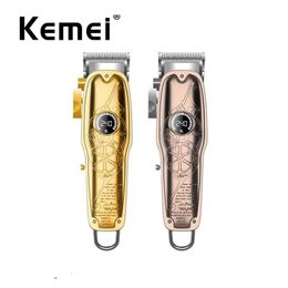 Yeni Kemei KM-1969 + PG LED Ekran Metal Vücut Kuaför Clipper Erkekler Için Saç Düzeltici Elektrikli Düzeltici Biçme Kesme Makinesi Tıraş Sakal Giyotin