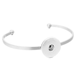 New Snap Jewelry Metal Cuff Snap Bracelet Snap Button Bracelet Bangles Fit 18mm Jewelry Silver Color Rose Gold Diy jllgoe