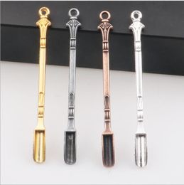 80mm gold silver copper iron multi-color metal small smoke shovel smoking accessories