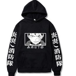 Hot Anime Hoodie Fire Force Fashion Pullover Tops Long Sleeve Uniex Y0727