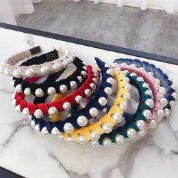 New Fashion Boutique Hair Accessories Women Big Pearls Headband Sweet Wild Girl Hair Band Headwear Hair Hoops