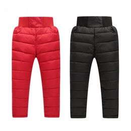 Girls Boys Winter trousers kids Cotton Thick Warm Trousers Waterproof Pants clothes kids High Waisted Baby Kid Pants 4118 01 210303