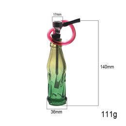 Soda bottle style smoking pipe filter Stained glass pipe colorful small hand pipe