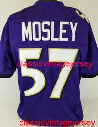 Stitched Men Women Youth CJ Mosley Custom Sewn Purple Football Jersey Embroidery Custom Any Name Number XS-5XL 6XL