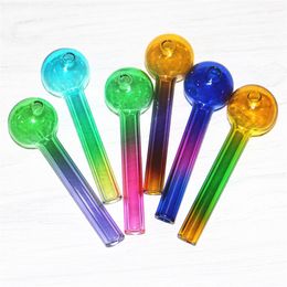 Wholesale 4 Inch Oil Burners Glass Pipes Oil Burner Pipe Water Bongs many Colours Tobacco Smoking Accessories ash catchers