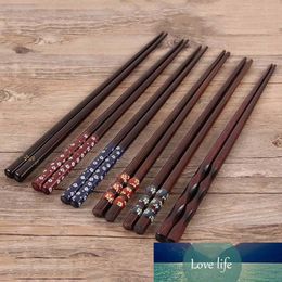 1 Pair Japanese Style Natural Wooden Chopsticks For Creative Pattern Chopsticks Kitchen Tool Restaurant Reusable