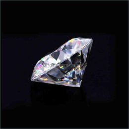 0.2Ct To 5Ct Real Loose Gemstones Moissanite Stones G Colour Round Shape Diamond Briliant Cut Lab Grown Gem For Jewellery Ring Bk Drop Delivery