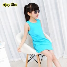 Vest Dresses For Girls Summer Girls Clothes Fashion Children Clothing Cotton Striped Kids Dress Casual Child Princess Sundress Q0716