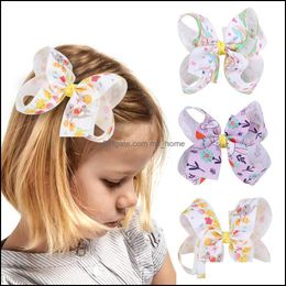 Hair Accessories Baby, Kids & Maternity Baby Girls Bow Easter Egg Rabbit Print Hairpin Headwear Fashion Hairbow Boutique Children Barrettes