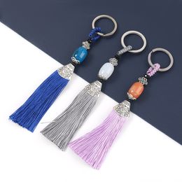 Bohemian Beaded Long Tassel DIY Pendant Keychain Jewellery Accessories Car Keyring Bag Holder Pendant Jewellery