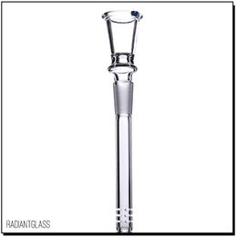 hookahs Glass downstem with bowl 14mm male bowless stem clear different length have diffuse cuts two size can be chosed