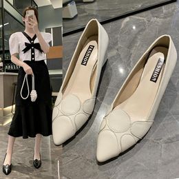 Dress Shoes Woman Pumps High Heels Pointed Toe Boat Slip On Square Heeled Ol Office Ladies Gold Black White 9354G