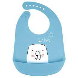 Baby Silicone Bibs 6 Colours Waterproof Lunch Bibs Adjustable Boys Girls Infants Silicone Soft Baby Saliva Cartoon Baby Bibs DHL Free 65 S2