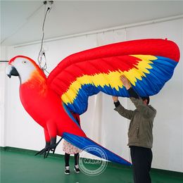Inflatable Parrot Inflatable Bird Inflatable Tucan With LED Strip For Nightclub Ceiling or Music Party Decoration