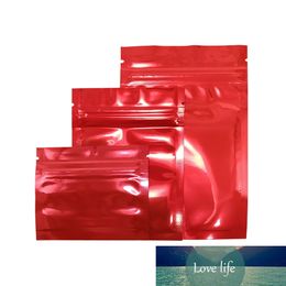 100PCS Red Glossy Surface Aluminum Foil Package Bags for Sample Food Powder Smell Proof Storage