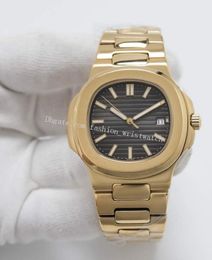 original box mens watches 40mm 5711 asia 2813 automatic transparent silver rose gold steel bracelet mechanical watches
