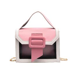 Contrast Colour Fashion Chain Crossbody Bags Pu Leather Ladi Handbags Small Women Hand Bags 20216Q95