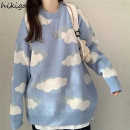 Hikigawa Pull Femme Casual Women Sweaters Pullover Student Knit Harajuku Sweater Korean Fashion Loose Oversized Tops Female Vest 211018