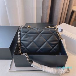 Designer- Classic woman handbags genuine leather flap clutch shoulder small Female package purse gold chain fashion bag 655