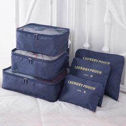 Storage Bags 6 Pcs Travel Large Capacity Clothes Underwear Socks Bra Organiser Luggage Suitcase Packing Cube