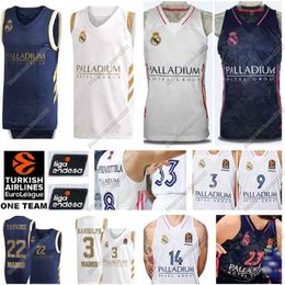 Custom Real Madrid Luka 7 Doncic Basketball Jersey Kits Taylor Sergio Rodriguez De Colo Laprovittola Carroll Nakic Tavares THOMPKINS III Campazzo White Navy Blue