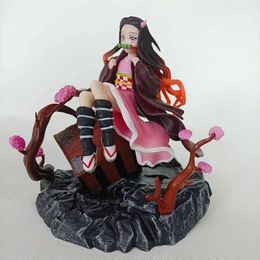 Japan Anime Demon Slayer Kimetsu no Yaiba Kamado Nezuko PVC Action Figure Toy GK My Girl Statue Adult Collection Model Doll Gift Q0722