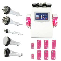 New Promotion 6 In 1 Ultrasonic Cavitation Vacuum Radio Frequency Lipo Laser Slimming Machine for Spa DHL FEDEX Shipping#001