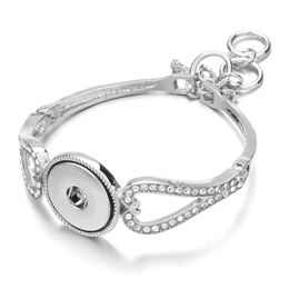 Heart Snap Bracelet Link Bangles Charms Metal Bracelets For Women Fit 18mm Snaps Button Jewellery